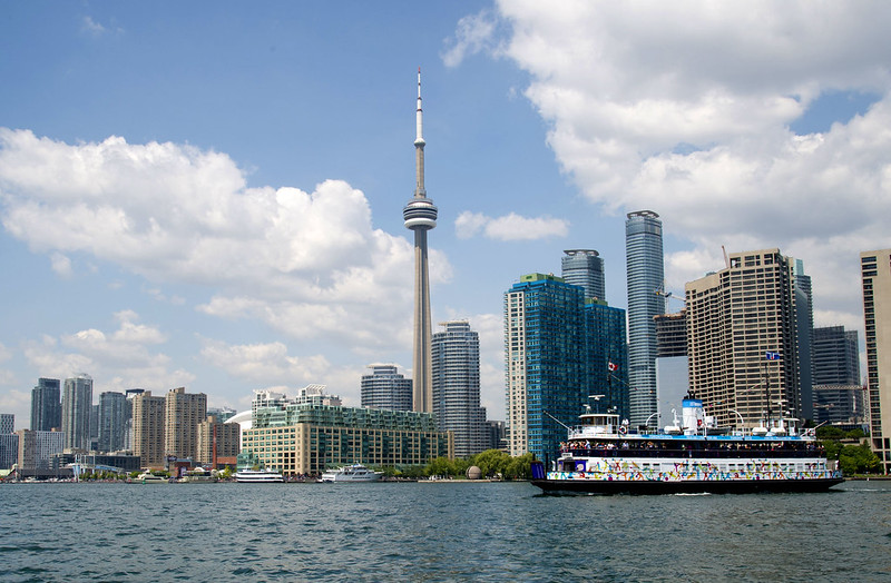 A ferry to the Toronto Island on the waterfront
