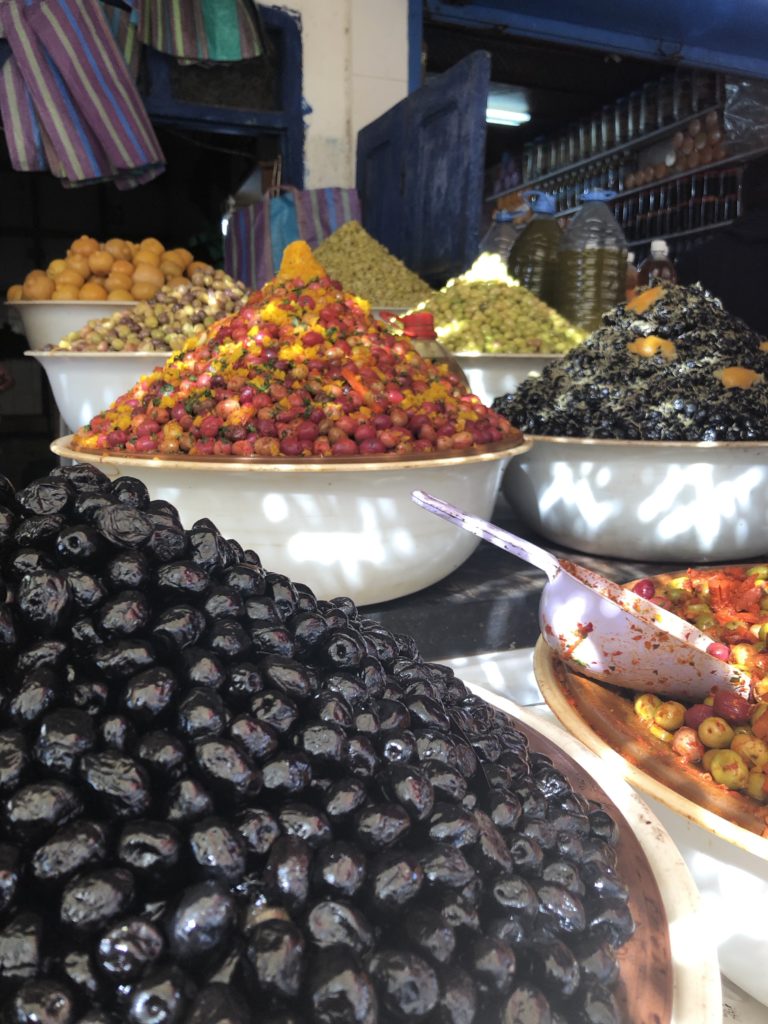 Olives for sale in Essaouira market, Morocco