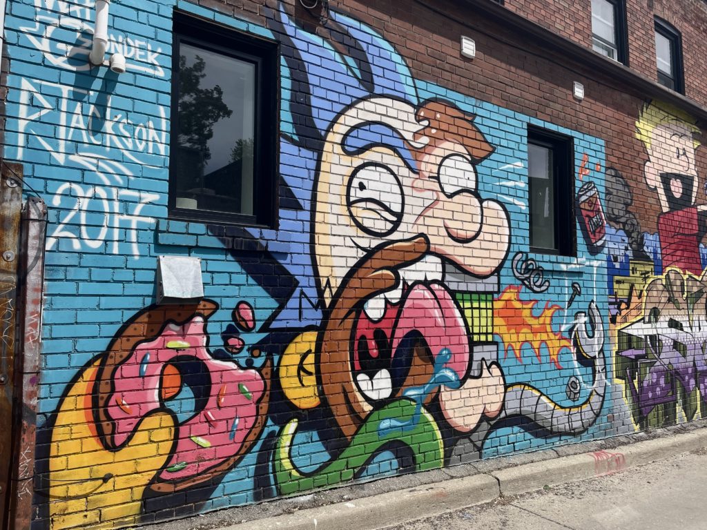 Street art by Gondek in Toronto's  Little Portugal