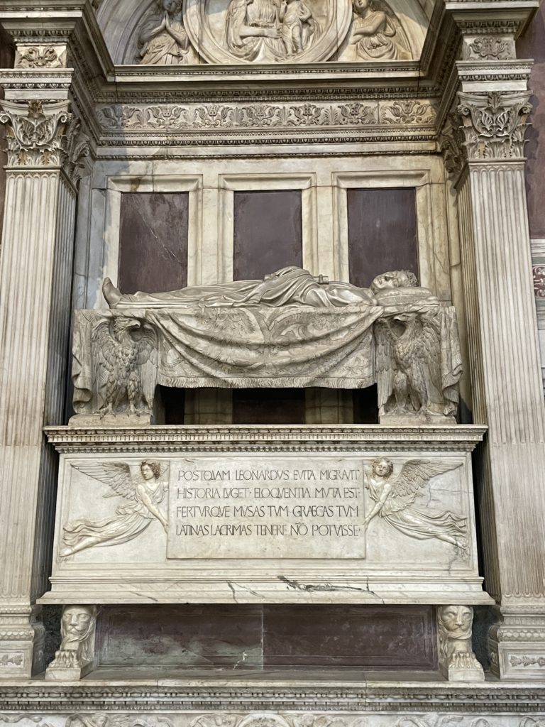 Leonardo Bruni tomb in Santa Croce Basilica, Florence