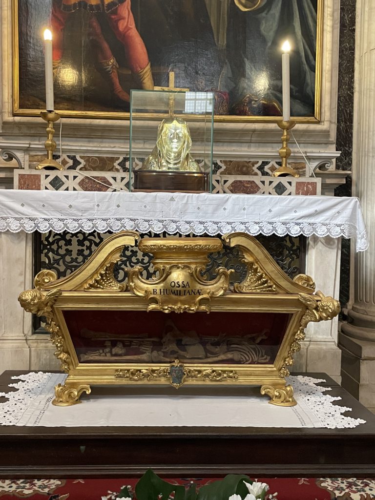 Umiliana de' Cerchi bust at Santa Croce Basilica, Florence