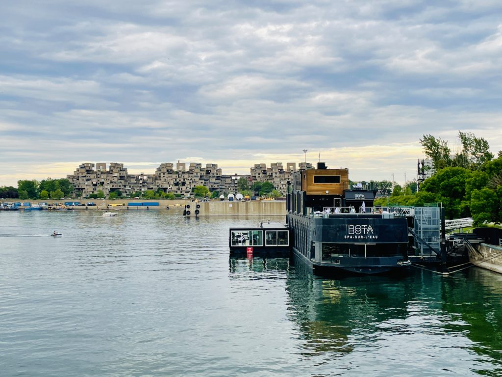 Bota Bota spa as seen from the waterfront